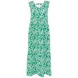 Threadbare Ljetna haljina 'Byers Tiered' travnato zelena / bijela
