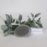 Haakaa glavnik in krtača krtačka za umivanje glave siva | Shoptok.si
