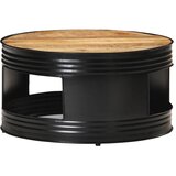  Stolić za kavu crni 68x68x36 cm od grubog masivnog drva manga | Eponuda.com