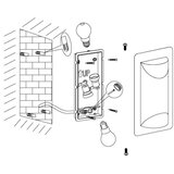Eglo Cistierna 1 vanjska zidna/2, e27, 10w, ip44, nehrđajući čelik/plastika/bijela | shoptok.hr