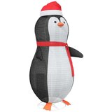 vidaXL Figura snežnega pingvina Toplo bela 78 x 88 x 180 cm blago | Shoptok.si