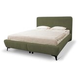 Makamii Zeleni tapecirani bračni krevet s prostorom za odlaganje s podnicom 140x200 cm Makapu – | shoptok.hr