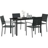  Vrtni set za objed 5 pcs Crna PE ratan | Eponuda.ba