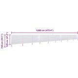  Vjetrobran s 9 panela od tkanine 1200 x 120 cm pješčano bijeli | Eponuda.ba