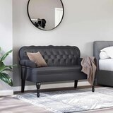  Chesterfield klupa Crna 119 5 x 64 5 x 75 cm Lažna koža | shoptok.hr