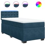 Box spring krevet s madracem plavi 80 x 200 cm baršunasti | Eponuda.com