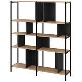 Marckeric Crna/u prirodnoj boji biblioteka u dekoru hrasta 144x175 cm Alabama – Cijene