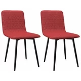 vidaXL Jedilni stoli 2 kosa vinsko rdeče blago, (20947404)