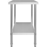  Kuhinjski radni stol 120 x 60 x 85 cm od nehrđajućeg čelika | shoptok.hr
