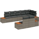  Set od 8 komada vrtnih kauča s jastučićima sivi poli ratan akacije | shoptok.hr