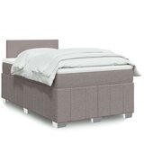 vidaXL Box spring postelja z vzmetnico taupe 120x190 cm blago, (21306094) | Shoptok.si