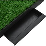  Toalet za ljubimce s pladnjem i travom zeleni 63 x 50 x 7 cm | shoptok.hr