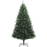  Umjetno božićno drvce sa šarkama i crvenim bobicama 240 cm | shoptok.hr