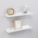 vidaXL Stenska polica 2 kosa visok sijaj bela 40x9x3 cm Cene
