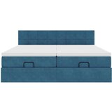  Otomanski okvir kreveta s madracima plavi 200x200cm baršunasti | shoptok.hr
