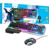 hoco. Tipkovnica+miš, gaming set, RGB osvjetljenje, USB - GM12 | shoptok.hr