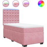 Box spring krevet s madracem ružičasti 90x190 cm baršunasti | shoptok.hr