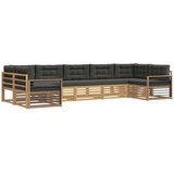vidaXL Zunanja garnitura za sedenje z blazino 7 pcs Bela in antracit, (5000281728) | Shoptok.si