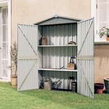  Vrtno spremište sivo 116x45x175 cm od pocinčanog čelika | shoptok.hr