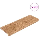 Otirači za stepenice 20 kom 65 x 21 x 4 cm bež