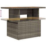  5-dijelni set za objedovanje u vrtu s jastučićima sivi poli ratan akacija | shoptok.hr