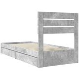  Okvir za krevet s ladicama Betonski sivi 90 x 190 cm | shoptok.hr