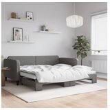 vidaXL Izvlečna dnevna postelja temno siva 90x190 cm blago Cene