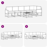  Set vanjskih sofa 7 kom. Prirodna i svjetlosiva Poliester | shoptok.hr