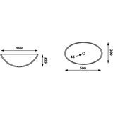 Sapho Črn steklen umivalnik 50x36 cm Purus – | Shoptok.si