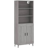 Visoka komoda siva sonome 69,5x34x180 cm od konstruiranog drva | shoptok.hr
