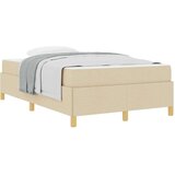  Krevet s opruga kutije Krema i bijela 120 x 200 cm tkanina | shoptok.hr