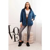 Kesi Włoski Women's quilted jacket with a hood sea green | ePonuda.com