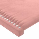  LED uzglavlje ružičasto 93x16x118/128 cm baršunasto | shoptok.hr