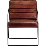  Fotelja od prave kože tamnosmeđa | shoptok.hr