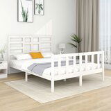 Furnova Posteljni okvir bel iz trdnega lesa 120x190 cm, (21940393) | Shoptok.si