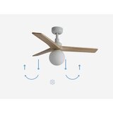 Faro 34281-11L - Plafonski ventilator KLIM S 1xE27/15W/230V bor/bela + daljinski upravljač | Eponuda.com