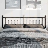  Metalno zamjensko uzglavlje crno 180 cm | shoptok.hr