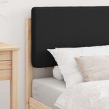 vidaXL Posteljni okvir z oblazinjenim vzglavjem Črna 90 x 200 cm | Shoptok.si