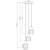 Globo 54318-3HR - Viseći luster WALTON na sajli 3xE27/40W/230V | Eponuda.com
