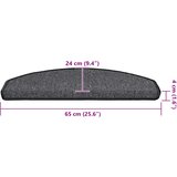  Prostirke za stepenice 30 kom 65x24x4 cm antracit poluokrugle velike | shoptok.hr