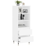  Visoka komoda bijela 40 x 36 x 110 cm od konstruiranog drva | Eponuda.com