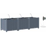  Vrtna saksija 3 pcs Svijetlo siva 120 x 40 x 37,5 cm Plastika | shoptok.hr