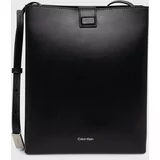 Calvin Klein Usnjena torbica črna barva, K60K612649