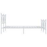  Metalni okvir kreveta uzglavlje i podnožje bijeli 120x200 cm | shoptok.hr