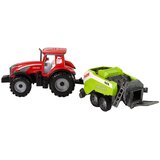  Rdeči kmetijski traktor z zelenim sejalnikom na trenje | Shoptok.si