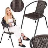 springos pletena- metalna vrtna stolica, smeđa | shoptok.hr
