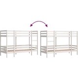  Krevet na kat bijeli 90 x 200 cm od masivne borovine | shoptok.hr