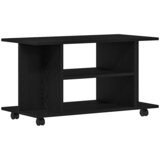 vidaXL TV omarica s koleščki Črni hrast 80x40x45 cm Inženirski les | Shoptok.si