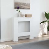 vidaXL Okvir za kamin bel 81x18x82 cm inženirski les | Shoptok.si