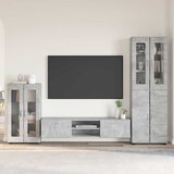  Set TV komoda FLORIN 3 kom. Betonski sivi Konstruirano drvo | shoptok.hr
